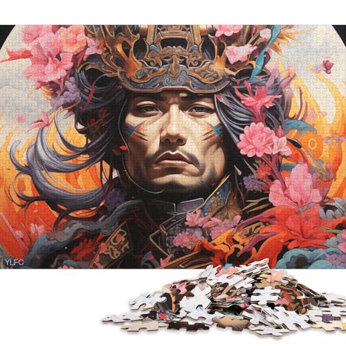 Puzzle für Erwachsene, 1000 Teile, psychedelisches Samurai-Puzzle für Erwachsene, Holzpuzzle, Lernspielzeug (Größe 75 * 50 cm) von LiJianXXS