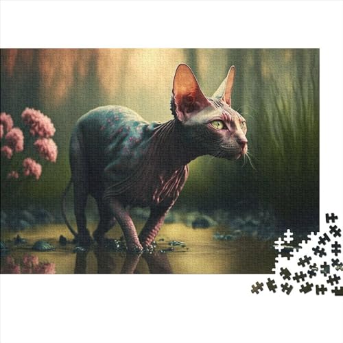 Puzzle für Erwachsene, 1000 Teile, süßes Haustier-Katzen-Puzzle für Erwachsene und Kinder, Holzpuzzle, Heimdekoration, Puzzlespielzeug, Größe 50 x 75 cm von LiJianXXS