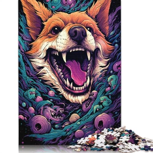 Puzzle für Erwachsene, 1000-teiliges Corgi-Tierpuzzle für Erwachsene, Holzpuzzle für Sommerliebhaber, 75 x 50 cm von LiJianXXS