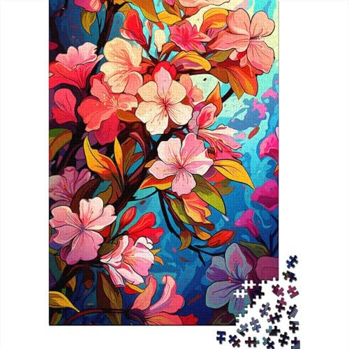 Puzzle für Erwachsene, Apfelblüte, bunt, 1000-teiliges Puzzle, Holzpuzzle für Erwachsene und Kinder ab 12 Jahren, Lernspielzeug 29,53x19,69 Zoll von LiJianXXS