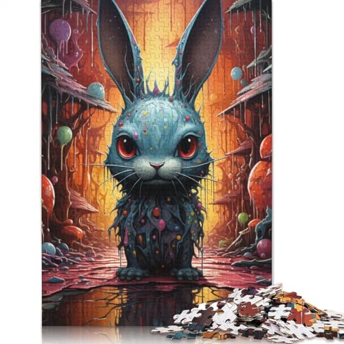 Puzzle für Erwachsene, Art Rabbits, 1000-teiliges Puzzle aus Pappe für Erwachsene und Kinder, tolles Geschenk für Erwachsene, Größe: 38 x 26 cm von LiJianXXS