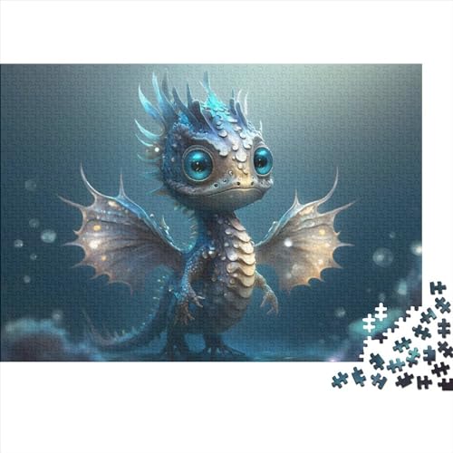 Puzzle für Erwachsene, Baby Fliegender Drache, 1000 Teile, Holzpuzzle für Erwachsene und Kinder ab 12 Jahren, entspannendes, geistiges und pädagogisches Spielzeug, Größe 50 x 75 cm von LiJianXXS