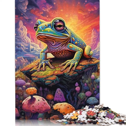 Puzzle für Erwachsene, Bunte Laubfrösche, Puzzle für Erwachsene, 1000 Puzzleteile aus Pappe für Erwachsene und Kinder ab 12 Jahren, Rätselgröße: 38 x 26 cm von LiJianXXS