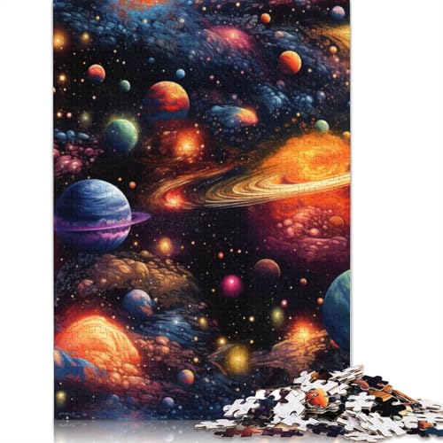 Puzzle für Erwachsene, Buntes Universum, 1000-teiliges Puzzle, Holzpuzzle für Erwachsene und Kinder, tolles Geschenk für Erwachsene, Größe: 75 x 50 cm von LiJianXXS