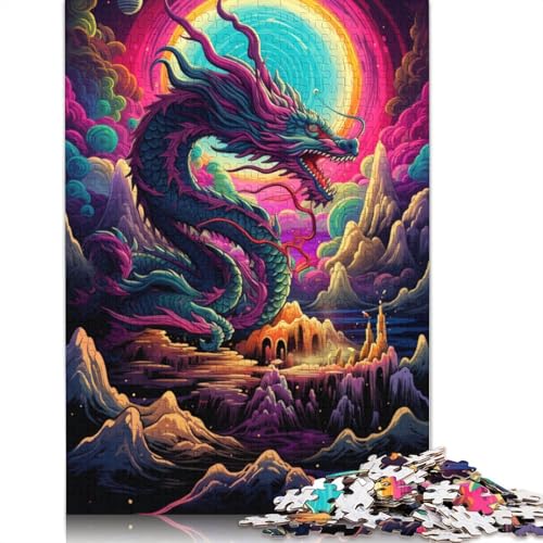 Puzzle für Erwachsene, Chinesischer Drache, 1000 Teile, Puzzle, Holzpuzzle für Erwachsene und Kinder ab 12 Jahren, Cartoon-Puzzle, 75 x 50 cm Puzzle für Erwachsene, Chinesischer Drache, 1000 Teile, Puzzle, Holzpuzzle für Erwachsene und Kinder ab 12 Jahren, Cartoon-Puzzle, 75 x 50 cm von LiJianXXS