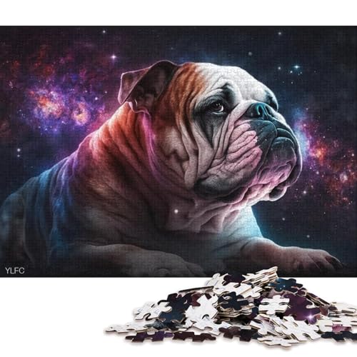 Puzzle für Erwachsene, Cosmic Bulldog, 1000-teiliges Puzzle, Holzpuzzle für Erwachsene und die Familie, tolle Geschenke und Spielzeuge 75x50cm/1000 Teile von LiJianXXS