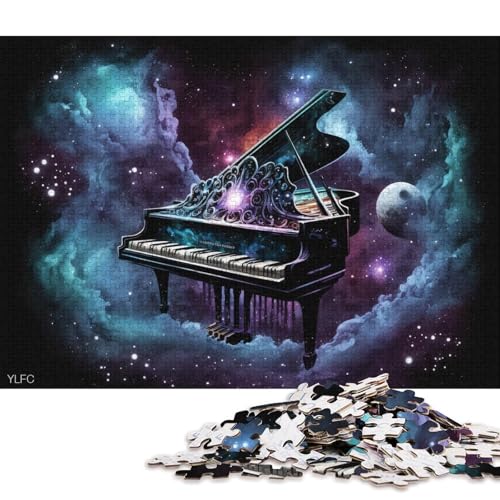 Puzzle für Erwachsene, Cosmic Galaxy Piano, 1000-teiliges Puzzle, Holzpuzzle, Lernspielzeug für Erwachsene und Kinder 75x50cm/1000 Teile von LiJianXXS