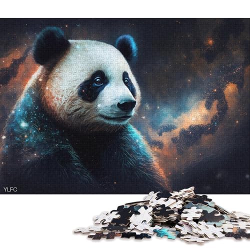 Puzzle für Erwachsene, Cosmic Panda, 1000 Teile, Puzzle aus Holz für Erwachsene, geeignet für Erwachsene und Kinder ab 12 Jahren, tolles Geschenk für Erwachsene, 75 x 50 cm von LiJianXXS