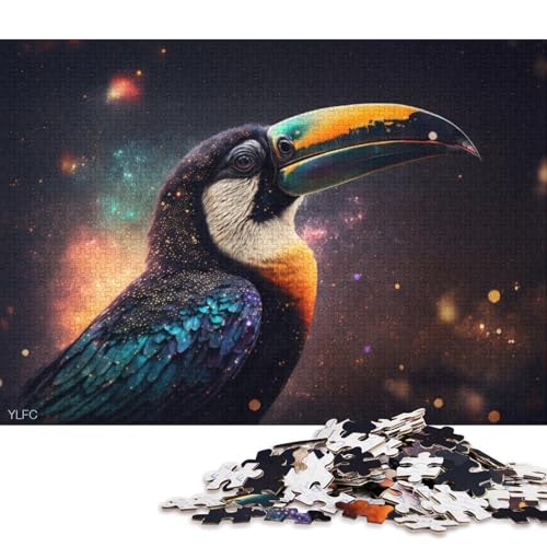 Puzzle für Erwachsene, Cosmic Toucan, 1000-teiliges Puzzle, Kartonpuzzle für Erwachsene und die Familie, tolle Geschenke und Spielzeuge 38x26cm/1000 Teile von LiJianXXS