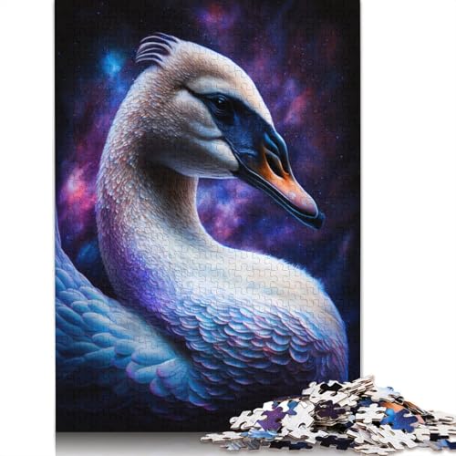 Puzzle für Erwachsene, Dream Swan, 1000-teiliges Puzzle, Holzpuzzle für Erwachsene und Kinder ab 12 Jahren, Spielzeug, Denkspiel (Größe 75 x 50 cm) von LiJianXXS