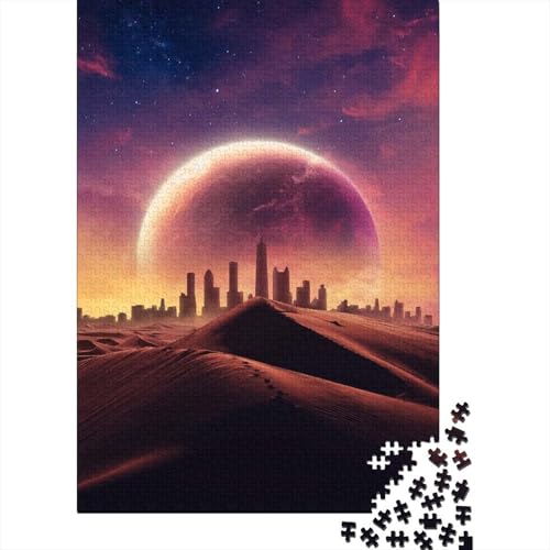 Puzzle für Erwachsene, Dune City, 1000-teiliges Puzzle für Erwachsene und Jugendliche ab 12 Jahren, Holzpuzzle, tolle Größe: 75 x 50 cm von LiJianXXS