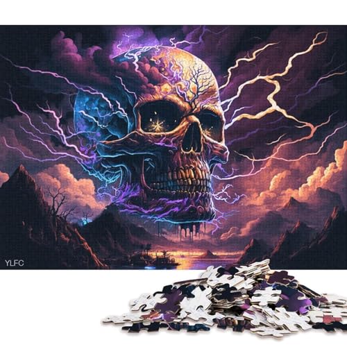 Puzzle für Erwachsene, Fantasy-Totenkopf-Puzzle für Erwachsene, 1000 Puzzles, Holzpuzzle, geeignet für Erwachsene und Jugendliche ab 12 Jahren, gutes Geschenk für Erwachsene und Kinder, 75 x 50 cm von LiJianXXS