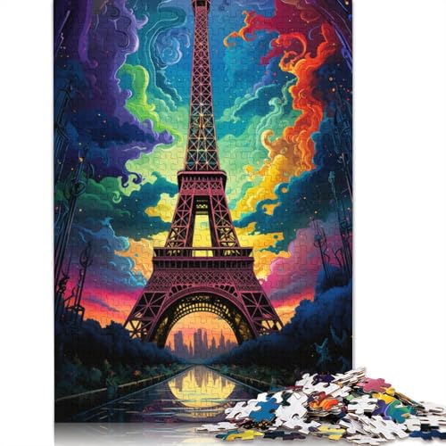 Puzzle für Erwachsene, Frankreich, Eiffelturm, 1000 Teile, Puzzle für Erwachsene, Holzpuzzle für Erwachsene und Kinder ab 12 Jahren, tolles Geschenk für Erwachsene, 75 x 50 cm von LiJianXXS