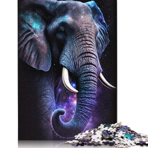 Puzzle für Erwachsene, Galaxie, Stern, Elefant, lustige Puzzles für Erwachsene, 1000-teiliges Kartonpuzzle für Erwachsene und Kinder ab 12 Jahren, Spielzeug, Denkspiel (Größe 38 x 26 cm) von LiJianXXS