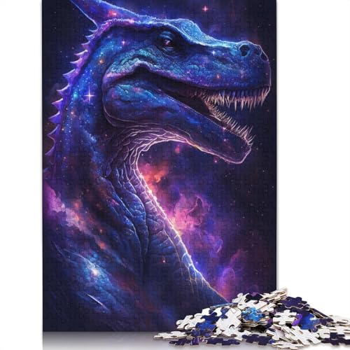 Puzzle für Erwachsene, Galaxie, Weltraum, Dinosaurier, 1000-teiliges Puzzle, Holzpuzzle für Erwachsene und Kinder, Herausforderung für die ganze Familie (Größe 75 x 50 cm) von LiJianXXS