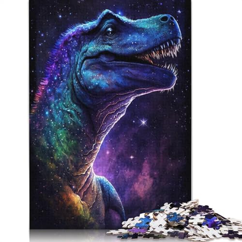 Puzzle für Erwachsene, Galaxie-Dinosaurier, lustiges Puzzle für Erwachsene, 1000-teiliges Holzpuzzle für Erwachsene und Kinder ab 12 Jahren, Spielzeug, Denkspiel (Größe 75 x 50 cm) von LiJianXXS