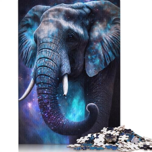 Puzzle für Erwachsene, Galaxie-Elefant, Puzzle für Erwachsene, 1000 Teile, Holzpuzzle für Erwachsene und Kinder ab 12 Jahren, anspruchsvolles Spielpuzzle (Größe 75 x 50 cm) von LiJianXXS