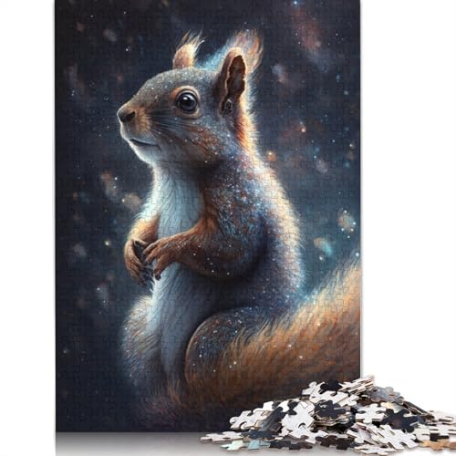 Puzzle für Erwachsene, Galaxie-Tier, Eichhörnchen, 1000 Teile, Puzzle für Erwachsene, Papppuzzle für Erwachsene, Geschenke, Lernspielzeug, Größe: 38 x 26 cm von LiJianXXS