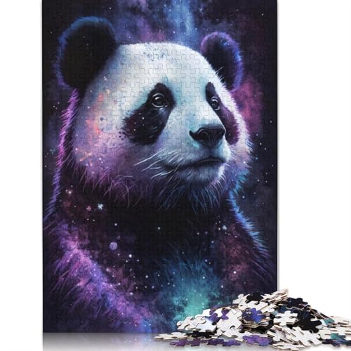 Puzzle für Erwachsene, Galaxie-Tiere, Panda, 1000-teiliges Puzzle für Erwachsene und Kinder, Holzpuzzle, Entspannungspuzzle, Spiele (Größe 75 x 50 cm) von LiJianXXS