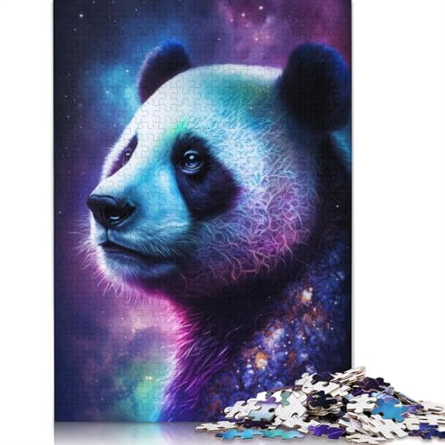 Puzzle für Erwachsene, Galaxie-Tiere, Panda, lustiges Puzzle für Erwachsene, 1000-teiliges Holzpuzzle für Erwachsene und Kinder ab 12 Jahren, Denksport-Puzzle (Größe 75 x 50 cm) von LiJianXXS