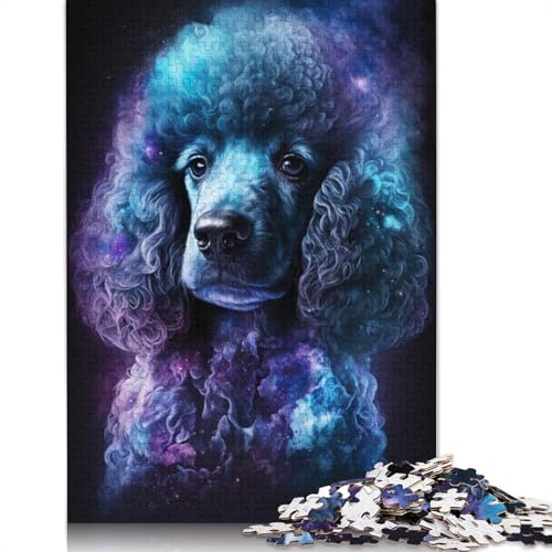 Puzzle für Erwachsene, Galaxy Bunter Pudel, 1000-teiliges Puzzle, Holzpuzzle für Erwachsene und Kinder, Herausforderung für die ganze Familie (Größe 75 x 50 cm) von LiJianXXS