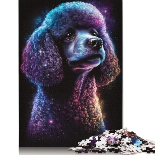 Puzzle für Erwachsene, Galaxy Bunter Pudel, 1000-teiliges Puzzle, Holzpuzzle für Erwachsene und Kinder ab 12 Jahren, Spielzeug, Denkspiel (Größe 75 x 50 cm) von LiJianXXS