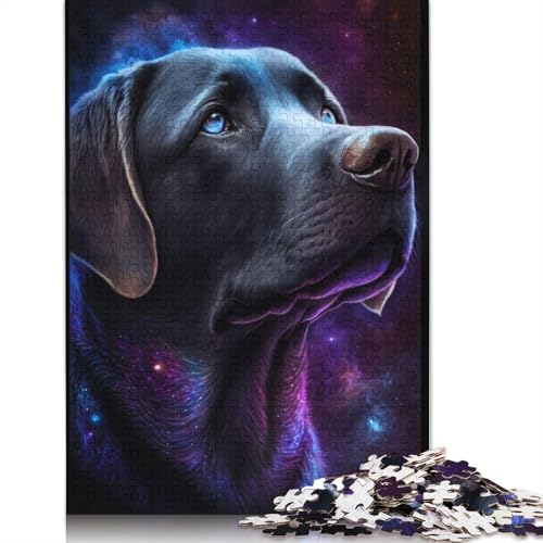 Puzzle für Erwachsene, Galaxy Labrador, 1000-teiliges Puzzle für Erwachsene, Kartonpuzzle für Erwachsene und Familien, Denkspiel (Größe 38 x 26 cm) von LiJianXXS