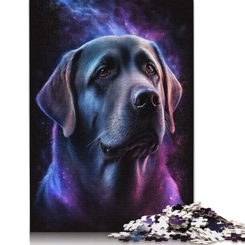 Puzzle für Erwachsene, Galaxy Labrador, Puzzles mit 1000 Teilen, Kartonpuzzle für Erwachsene und Kinder ab 12 Jahren, Spielzeug-Wanddekoration (Größe 38 x 26 cm) von LiJianXXS