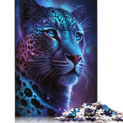 Puzzle für Erwachsene, Galaxy Leopard, 1000 Teile, Puzzle für Erwachsene, Kartonpuzzle für Erwachsene und Familien, Denkspiel (Größe 38 x 26 cm) von LiJianXXS