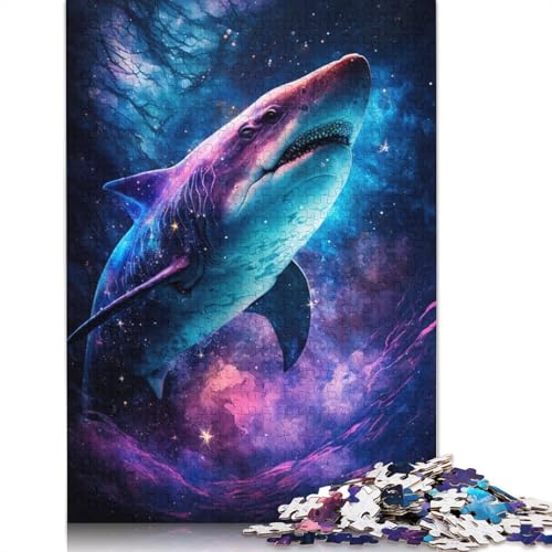 Puzzle für Erwachsene, Galaxy Shark, 1000-teiliges Puzzle, Holzpuzzle für Erwachsene und Kinder ab 12 Jahren, Spielzeug, Denkspiel (Größe 75 x 50 cm) von LiJianXXS