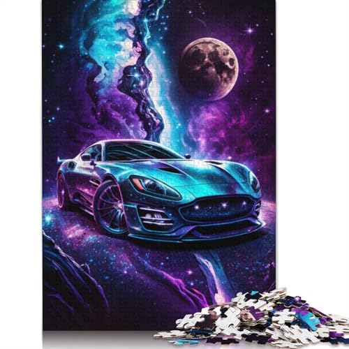 Puzzle für Erwachsene, Galaxy-Sportwagen, 1000-teiliges Puzzle aus Pappe für Erwachsene und Kinder ab 12 Jahren, Spielzeug, Denkspiel (Größe 38 x 26 cm) von LiJianXXS