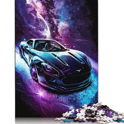 Puzzle für Erwachsene, Galaxy-Sportwagen, lustiges Puzzle für Erwachsene, 1000-teiliges Holzpuzzle für Erwachsene und Kinder ab 12 Jahren, Spielzeug, Denkspiel (Größe 75 x 50 cm) von LiJianXXS