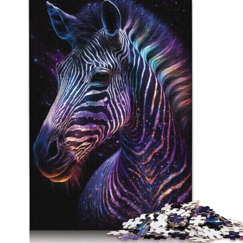 Puzzle für Erwachsene, Galaxy Zebra, 1000-teiliges Puzzle, Holzpuzzle für Erwachsene und Kinder ab 12 Jahren, Spielzeug, Denkspiel (Größe 75 x 50 cm) von LiJianXXS