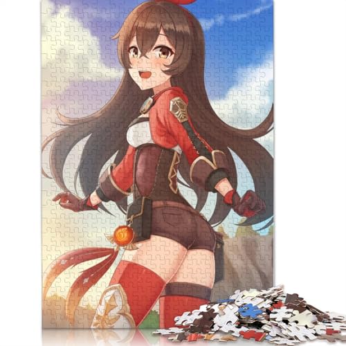 Puzzle für Erwachsene, Genshin Impact, 1000-teiliges Puzzle, Kartonpuzzle für Erwachsene, Geschenke, pädagogisches Stressabbau-Spielzeugpuzzle (Größe 38 x 26 cm) von LiJianXXS