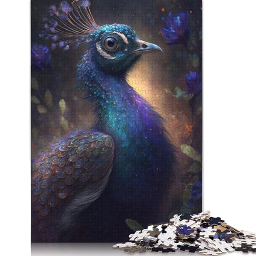 Puzzle für Erwachsene, Geschenke für Traumpfauenblume, 1000 Teile, Puzzle aus Pappe, geeignet für Erwachsene und Kinder ab 12 Jahren, Lernspiel für Erwachsene und Kinder, Größe: 38 x 26 cm von LiJianXXS