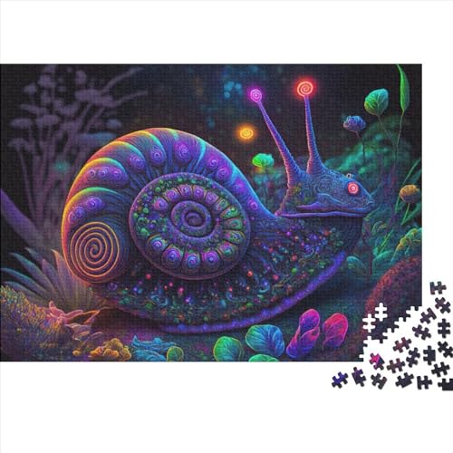 Puzzle für Erwachsene, Kriechende Schnecke, Puzzle 1000 Teile für Erwachsene, Holzpuzzle für Erwachsene und Kinder ab 12 Jahren, Familienpuzzlespiel, Größe 50 x 75 cm von LiJianXXS