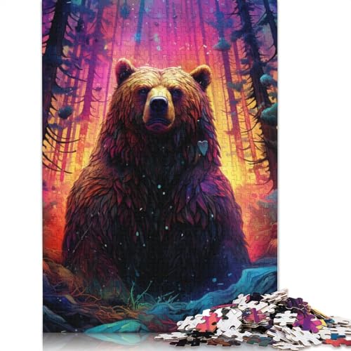 Puzzle für Erwachsene, Kunst, süßes Eichhörnchen, 1000-teiliges Puzzle, Holzpuzzle für Erwachsene und Kinder ab 12 Jahren, herausforderndes Spielzeug, Größe: 75 x 50 cm von LiJianXXS