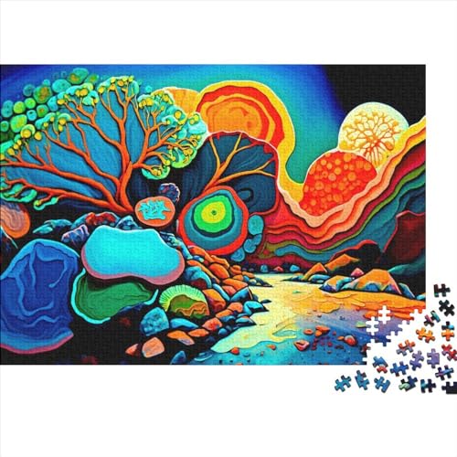 Puzzle für Erwachsene, Pilztürme, Fantasie, 1000-teiliges Puzzle, Holzpuzzle für Erwachsene und Kinder ab 12 Jahren, Spielzeug, Denkspiel, Größe 50 x 75 cm von LiJianXXS