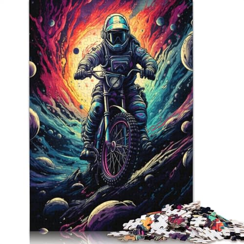 Puzzle für Erwachsene, Psychedelisches Mountainbike, lustiges Puzzle für Erwachsene, 1000-teiliges Holzpuzzle, geeignet für Kinder ab 12 Jahren, auffälliges Design, 75 x 50 cm von LiJianXXS