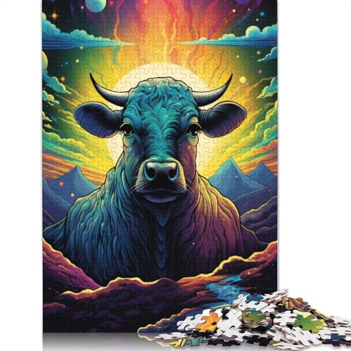 Puzzle für Erwachsene, Puzzle Symphony Cow, 1000 Teile, Puzzle aus Holz für Erwachsene und Kinder ab 12 Jahren, Cartoon-Puzzle, 75 x 50 cm von LiJianXXS