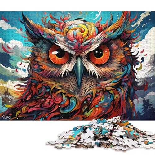 Puzzle für Erwachsene, Roboter, Eule, Vogel, 1000-teiliges Puzzle, Kartonpuzzle für Erwachsene und die Familie, tolle Geschenke und Spielzeuge 38x26cm/1000 Teile von LiJianXXS