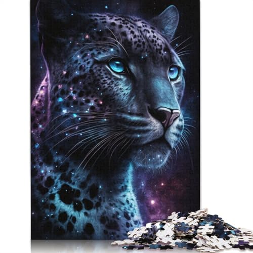 Puzzle für Erwachsene, Schwarzer Leopard, 1000-teiliges Puzzle, Holzpuzzle für Erwachsene und Kinder ab 12 Jahren, Spielzeug, Denkspiel (Größe 75 x 50 cm) von LiJianXXS