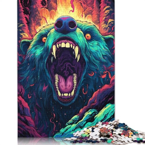 Puzzle für Erwachsene, Tier-Eisbär, Puzzle 1000 Teile für Erwachsene, Holzpuzzle, geeignet für Erwachsene und Kinder über 12 Jahre, Unmögliches Puzzle, 75 x 50 cm von LiJianXXS