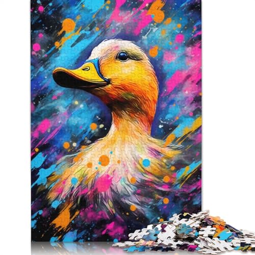 Puzzle für Erwachsene, Tier-Enten, lustige Puzzles für Erwachsene, 1000-teiliges Kartonpuzzle, geeignet für Kinder ab 12 Jahren, auffälliges Design, 38 x 26 cm von LiJianXXS