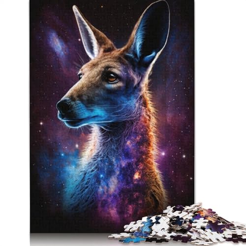 Puzzle für Erwachsene, Tier-Känguru, 1000-teiliges Puzzle, Holzpuzzle für Erwachsene und Kinder ab 12 Jahren, Spielzeug, Denkspiel (Größe 75 x 50 cm) von LiJianXXS