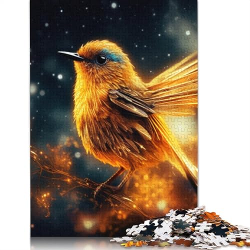 Puzzle für Erwachsene, Tier-Puzzle Goldener Spatz, 1000 Teile, Kartonpuzzle für Erwachsene und Kinder, tolles Geschenk für Erwachsene, Größe: 38 x 26 cm von LiJianXXS