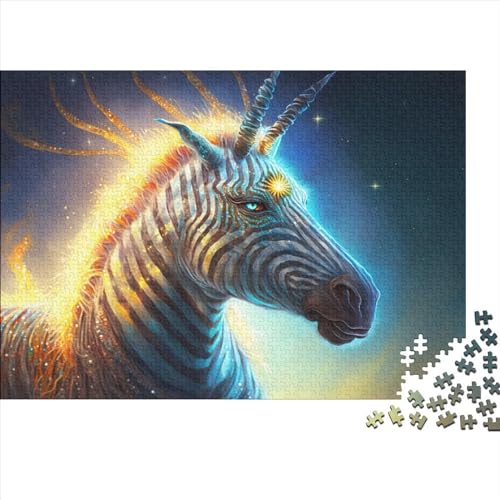 Puzzle für Erwachsene, Tier-Zebra, 1000-teiliges Puzzle, Holzpuzzle für Erwachsene und die Familie, tolle Geschenke und Spielzeug, Größe 50 x 75 cm von LiJianXXS