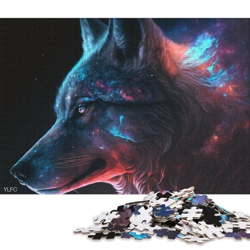 Puzzle für Erwachsene, Wolf-Löwe-Kunst, 1000 Teile, für Erwachsene, Geschenke für Erwachsene, Kartonpuzzle für Teenager und Erwachsene, tolles Geschenk für Erwachsene (Größe 38 * 26 cm) von LiJianXXS