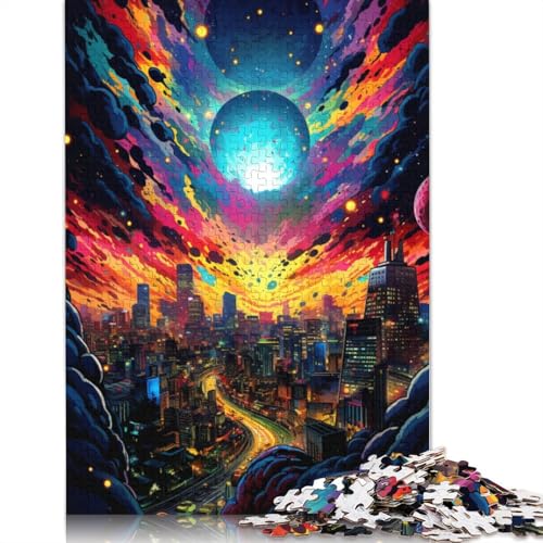 Puzzle für Erwachsene, farbenfrohes und psychedelisches Tokio-Puzzle für Erwachsene, 1000 Teile, Kartonpuzzle für Erwachsene und Kinder ab 12 Jahren, für Erwachsene, Puzzlegeschenke, 38 x 26 cm von LiJianXXS