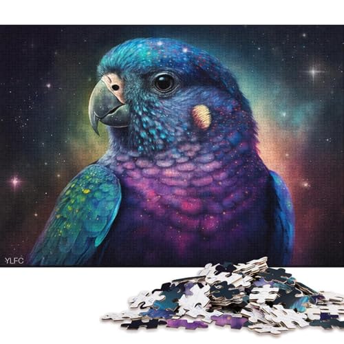 Puzzle für Erwachsene, kosmischer Galaxiepapagei, 1000-teiliges Puzzle, Kartonpuzzle für Erwachsene und die Familie, tolle Geschenke und Spielzeuge 38x26cm/1000 Teile von LiJianXXS